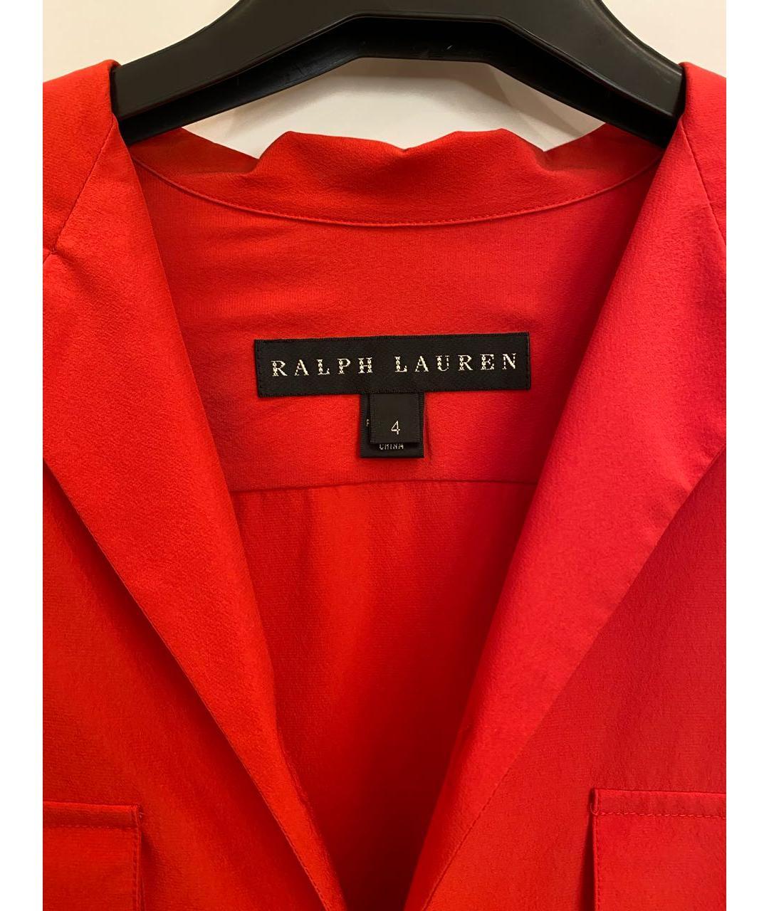 RALPH LAUREN Красная шелковая блузы, фото 3