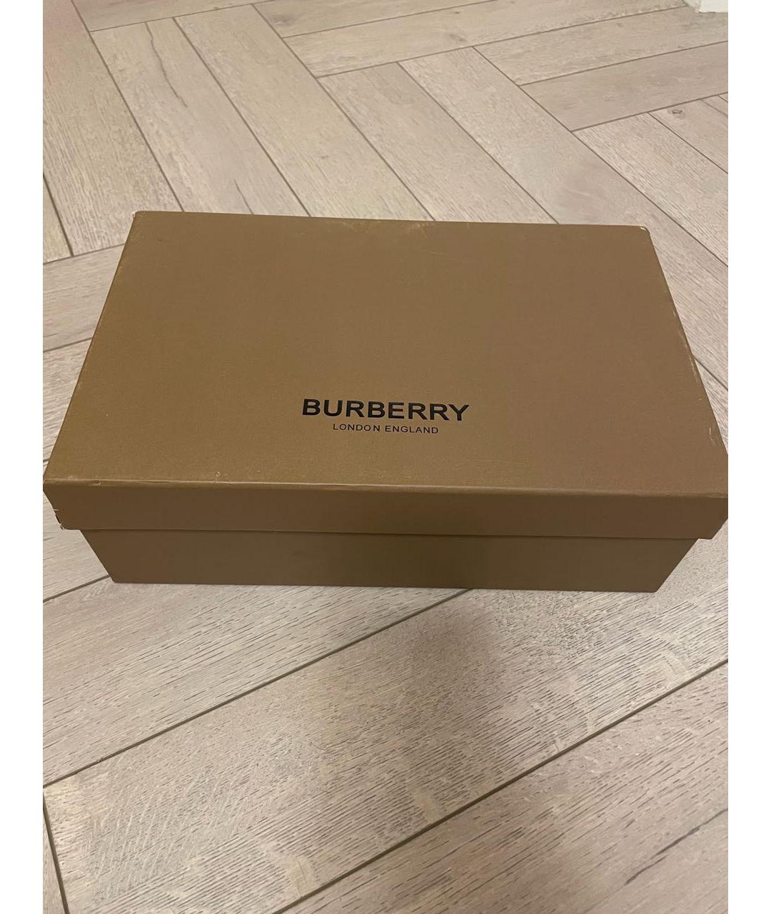 BURBERRY Мульти кожаные кеды, фото 6