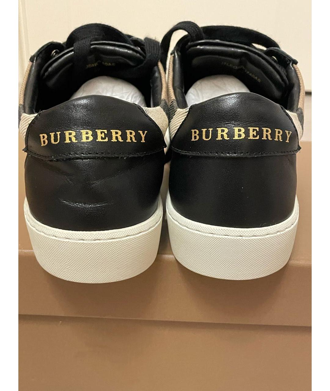 BURBERRY Мульти кожаные кеды, фото 4