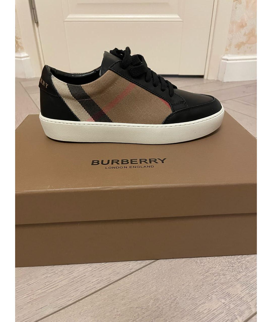 BURBERRY Мульти кожаные кеды, фото 7