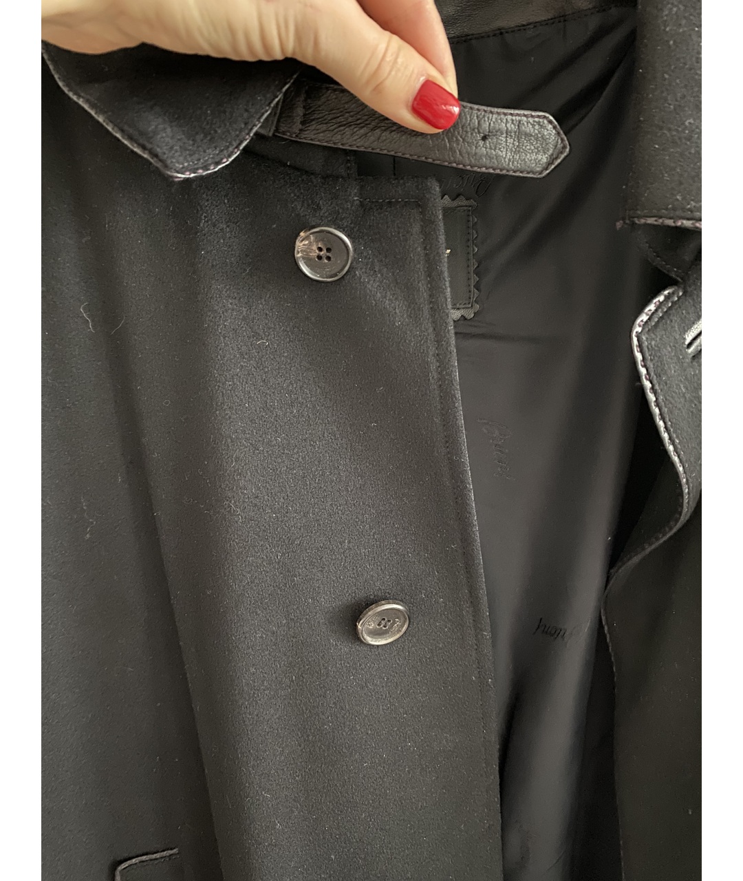 BRIONI Черное кашемировое пальто, фото 5