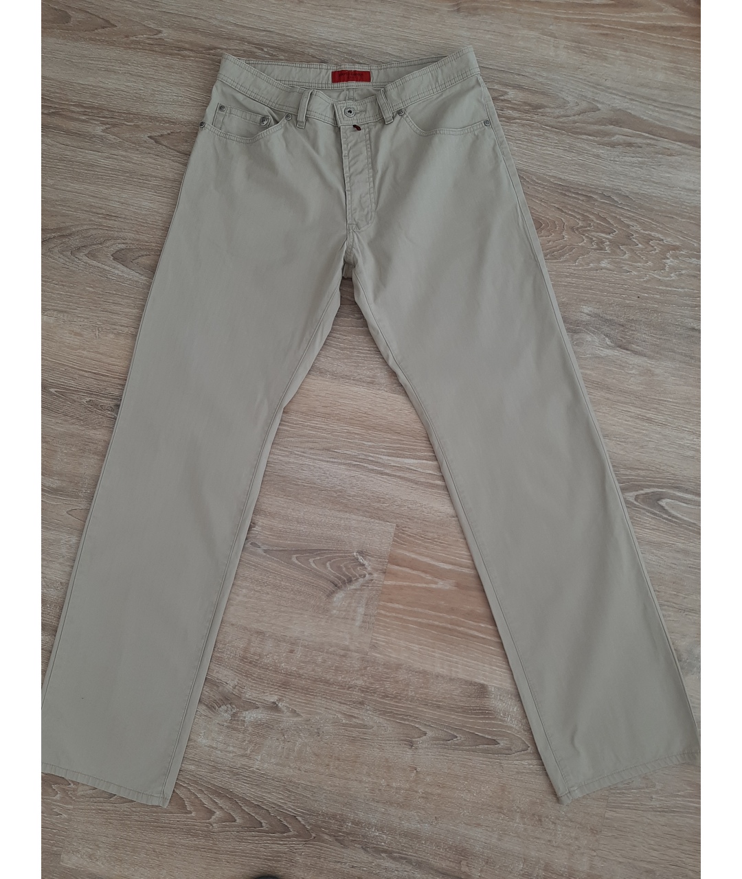 PIERRE CARDIN Бежевые хлопковые классические брюки, фото 2