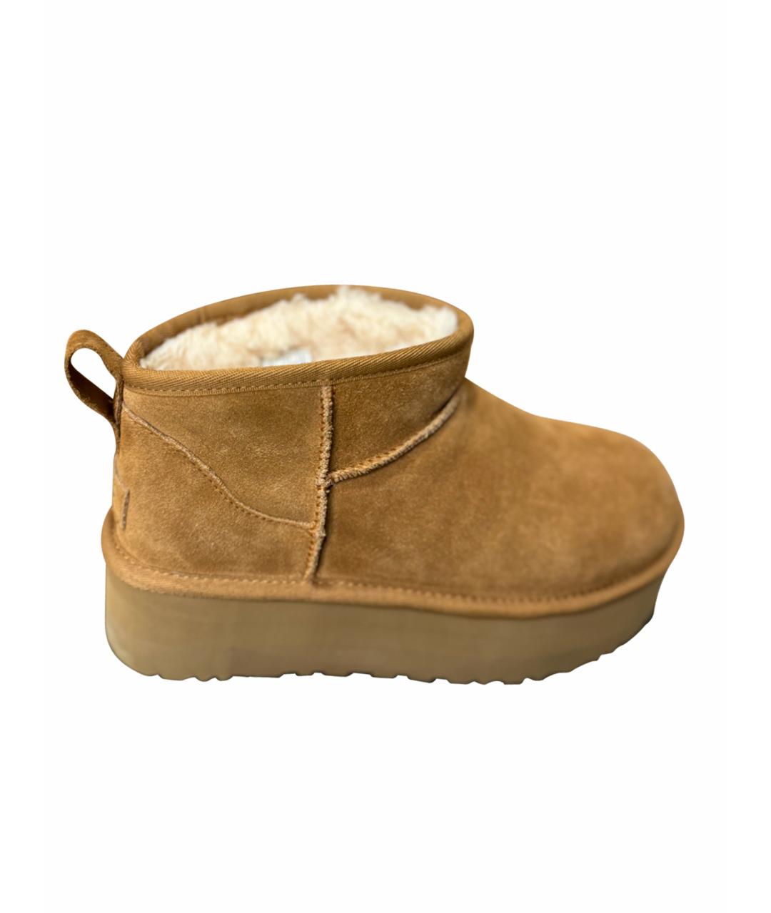 UGG AUSTRALIA Бежевые замшевые сапоги, фото 1