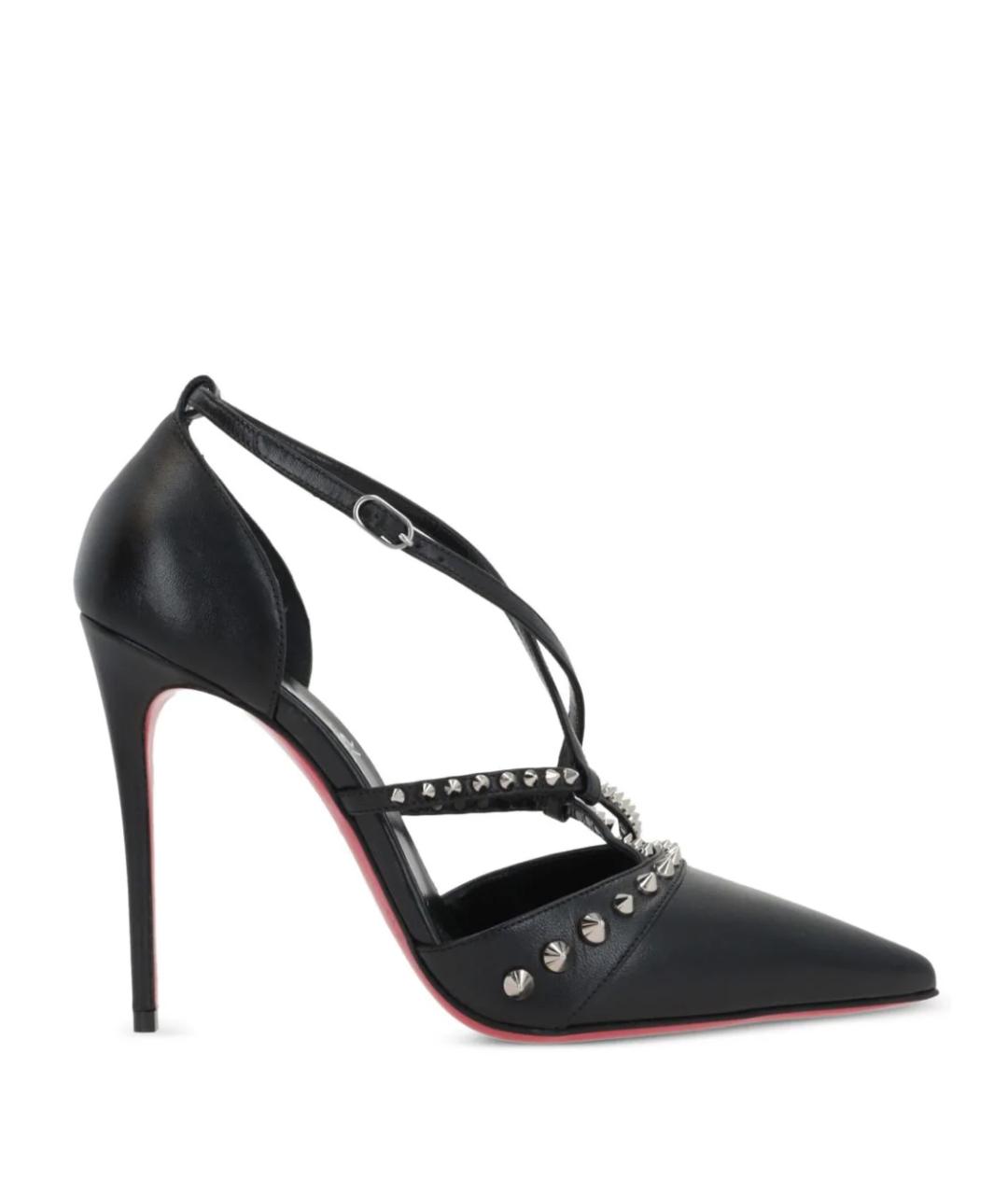 CHRISTIAN LOUBOUTIN Черные кожаные туфли, фото 1