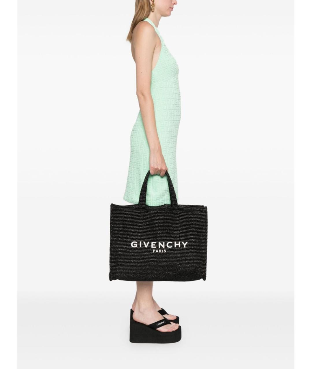 GIVENCHY Черная хлопковая сумка тоут, фото 5