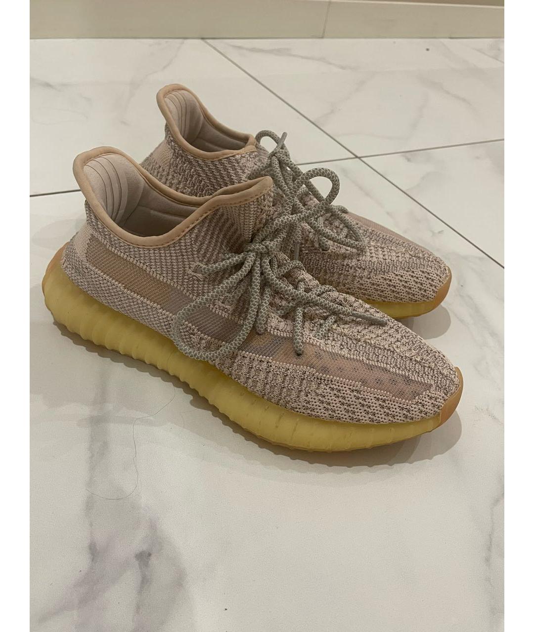 ADIDAS YEEZY Розовые текстильные кроссовки, фото 4