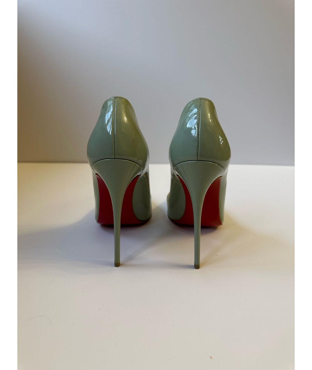 CHRISTIAN LOUBOUTIN Голубые туфли из лакированной кожи, фото 4