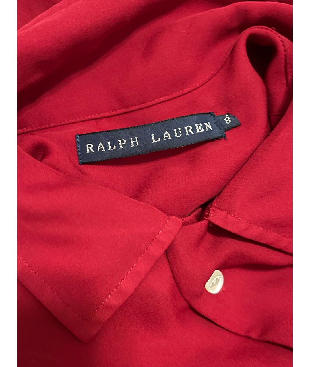 RALPH LAUREN Красная шелковая рубашка, фото 3