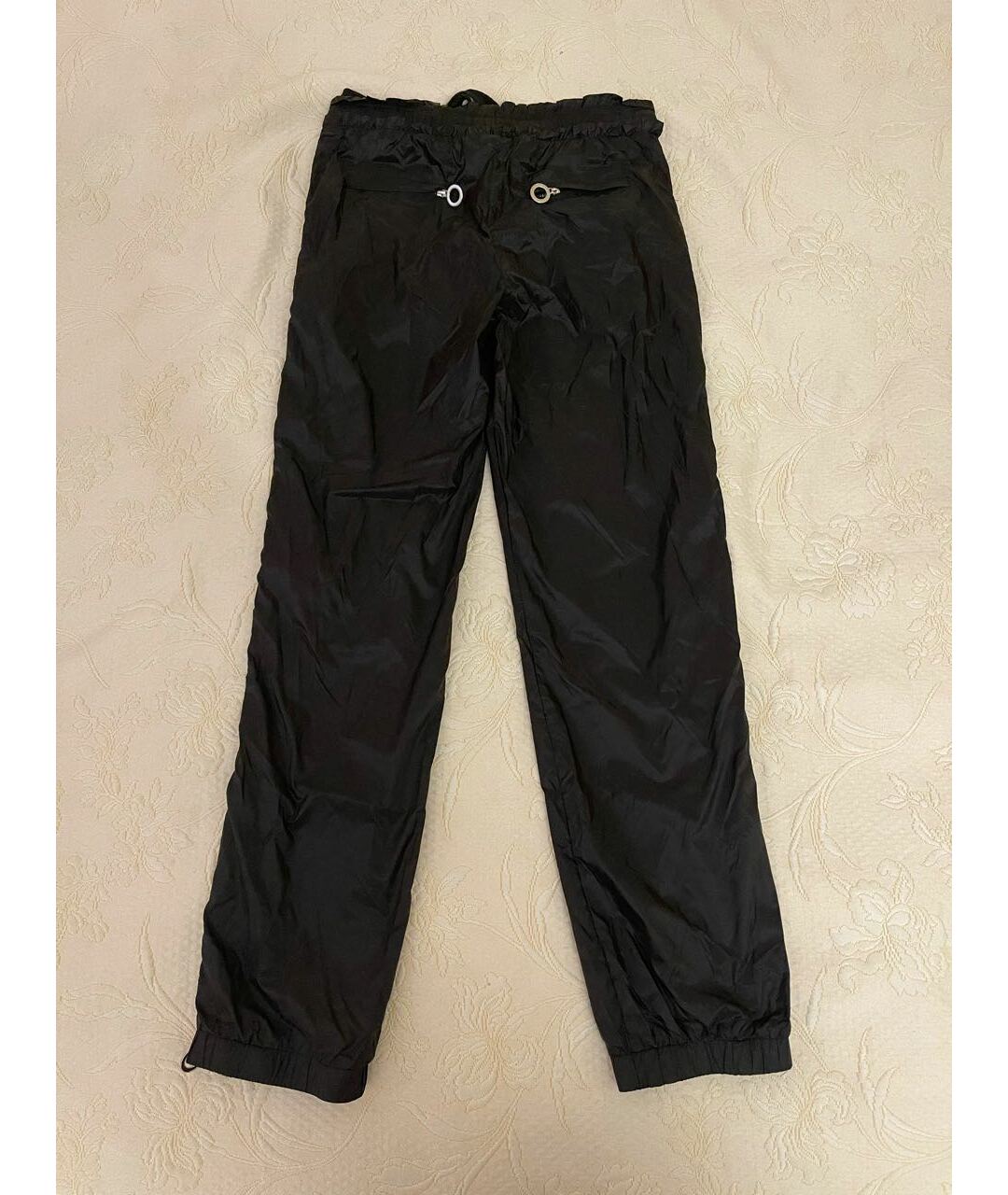 PINKO Черные полиамидовые прямые брюки, фото 2