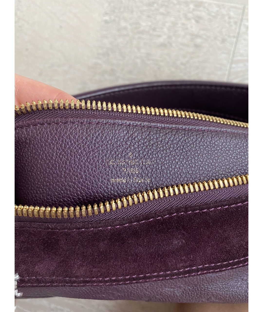 LOUIS VUITTON PRE-OWNED Фиолетовая кожаная сумка тоут, фото 4