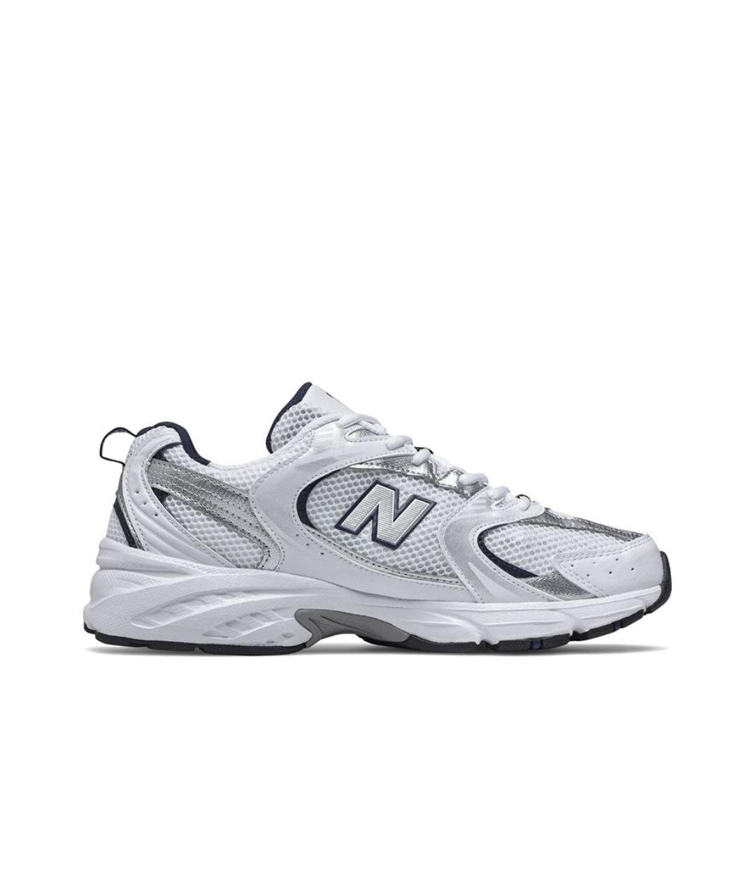 NEW BALANCE Серые низкие кроссовки / кеды из искусственной кожи, фото 1