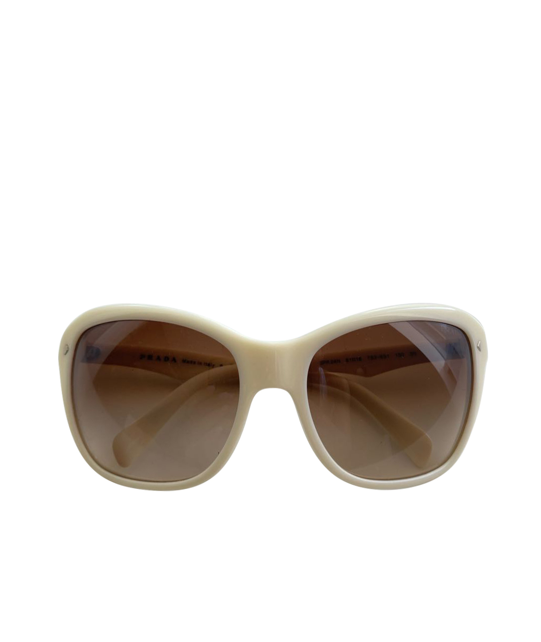 PRADA Белые пластиковые солнцезащитные очки, фото 1