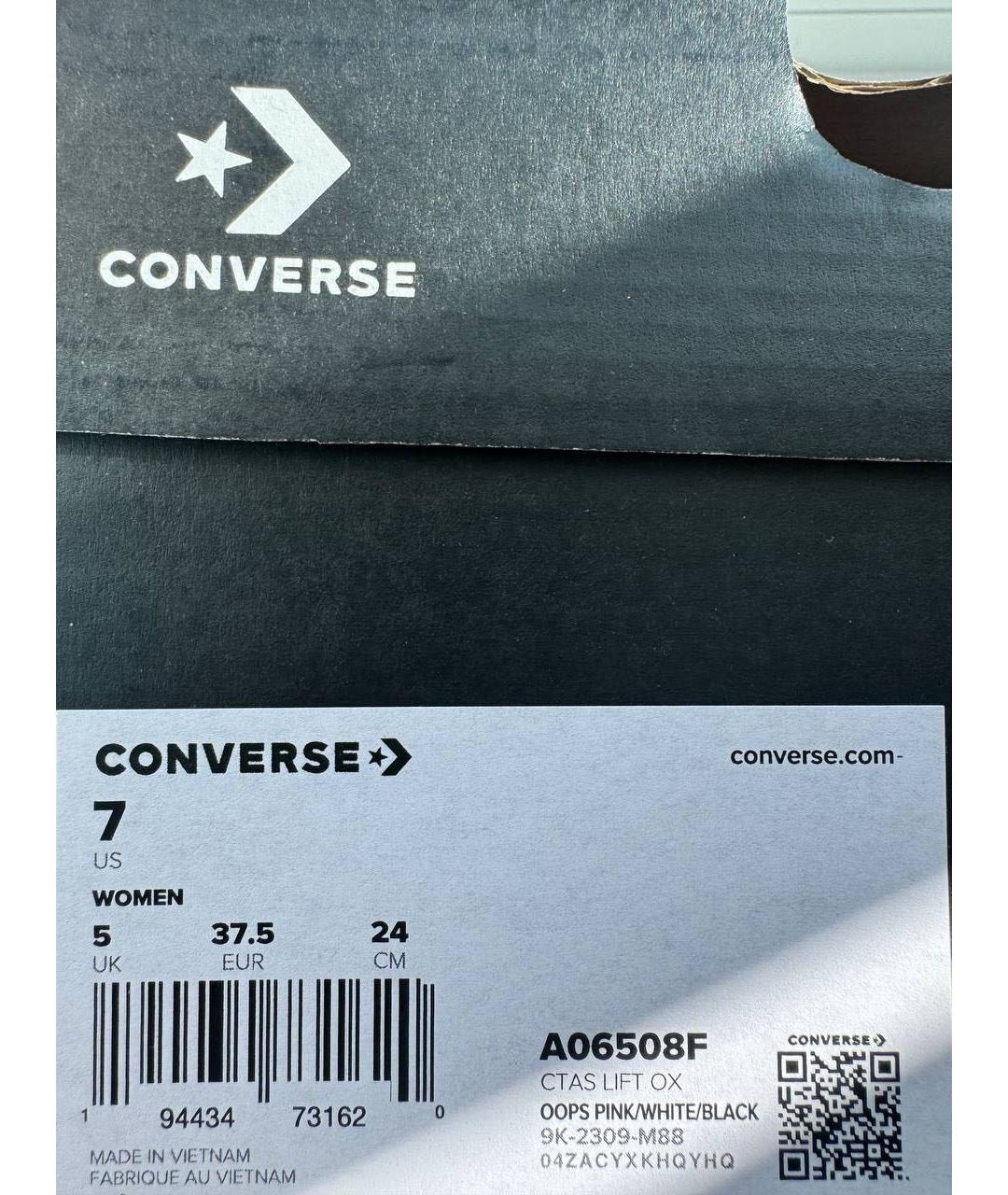 CONVERSE Розовые текстильные кеды, фото 8