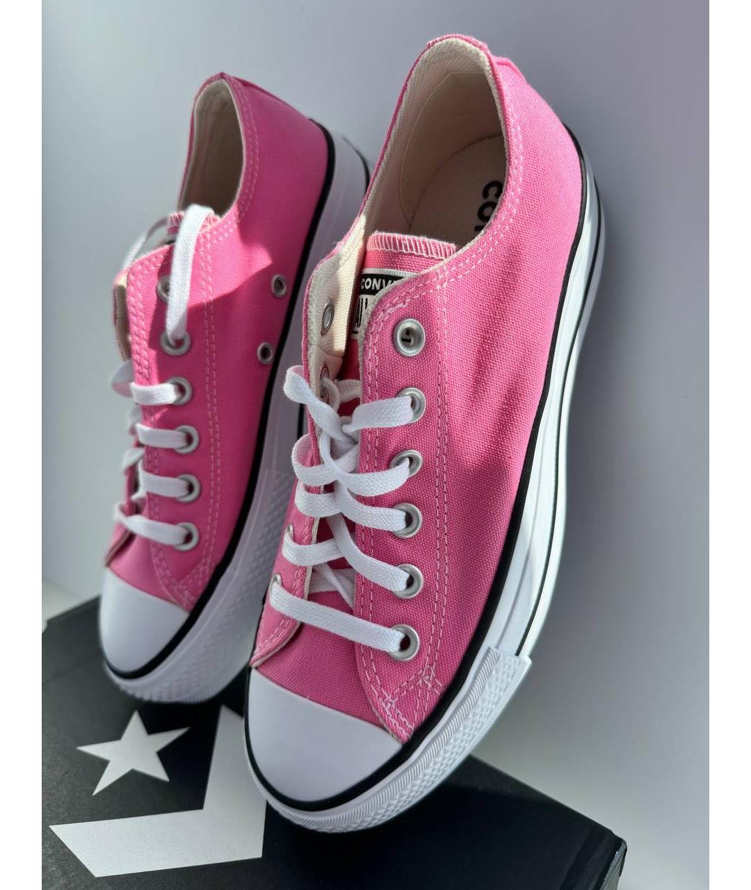 CONVERSE Розовые текстильные кеды, фото 5