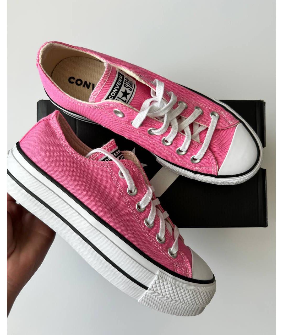 CONVERSE Розовые текстильные кеды, фото 3