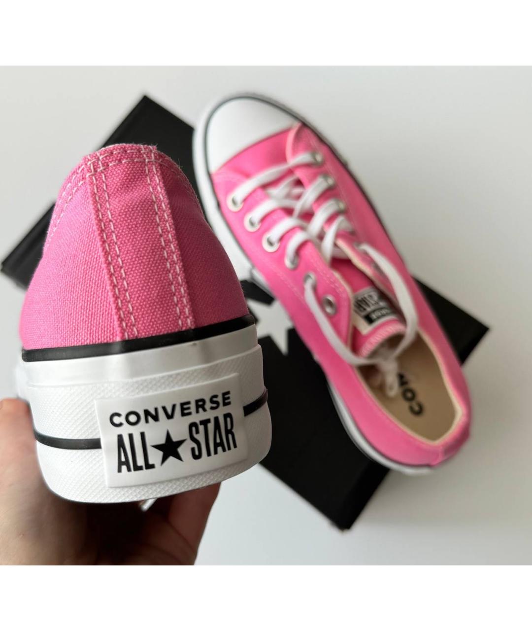 CONVERSE Розовые текстильные кеды, фото 4