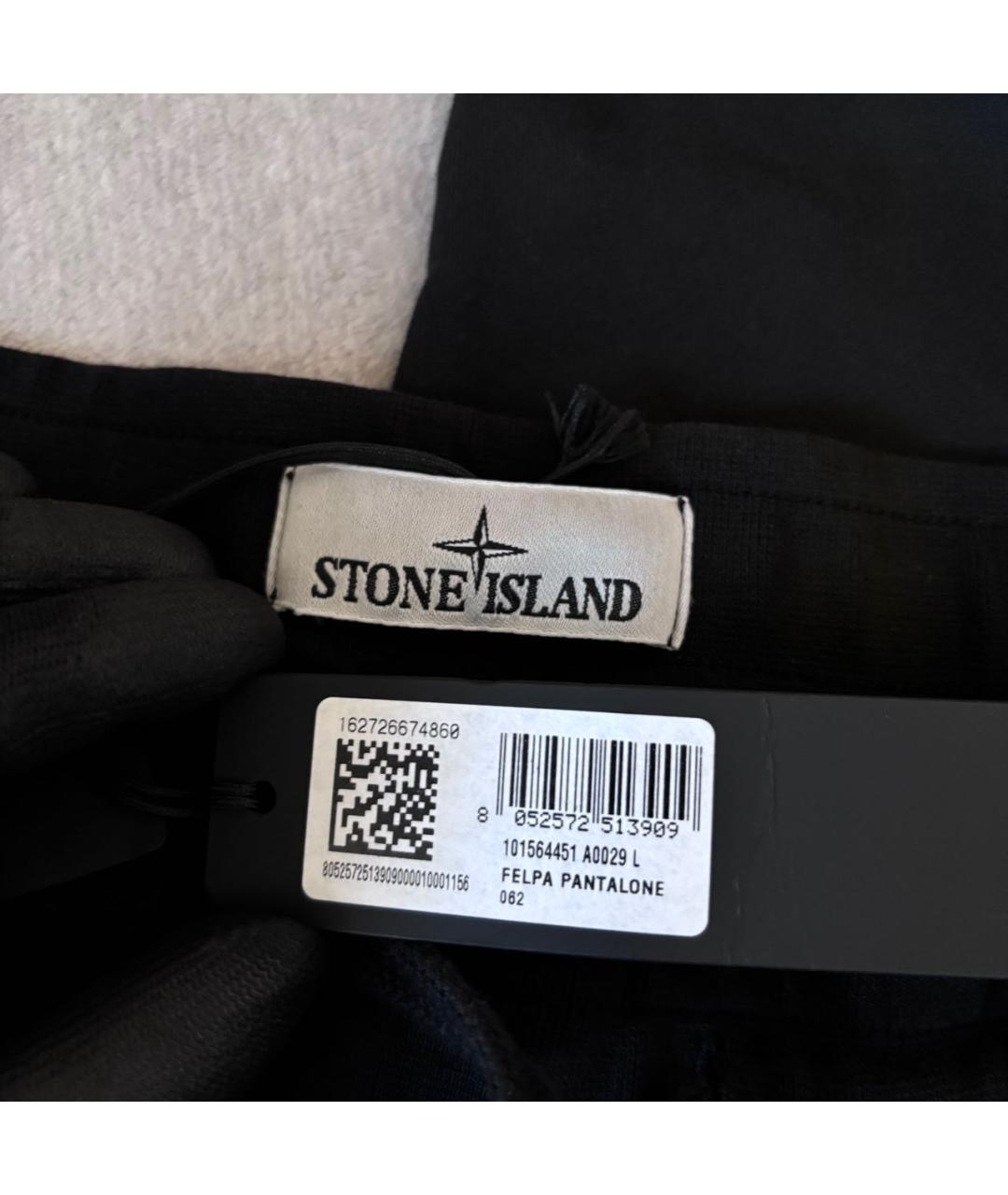 STONE ISLAND Черные повседневные брюки, фото 4