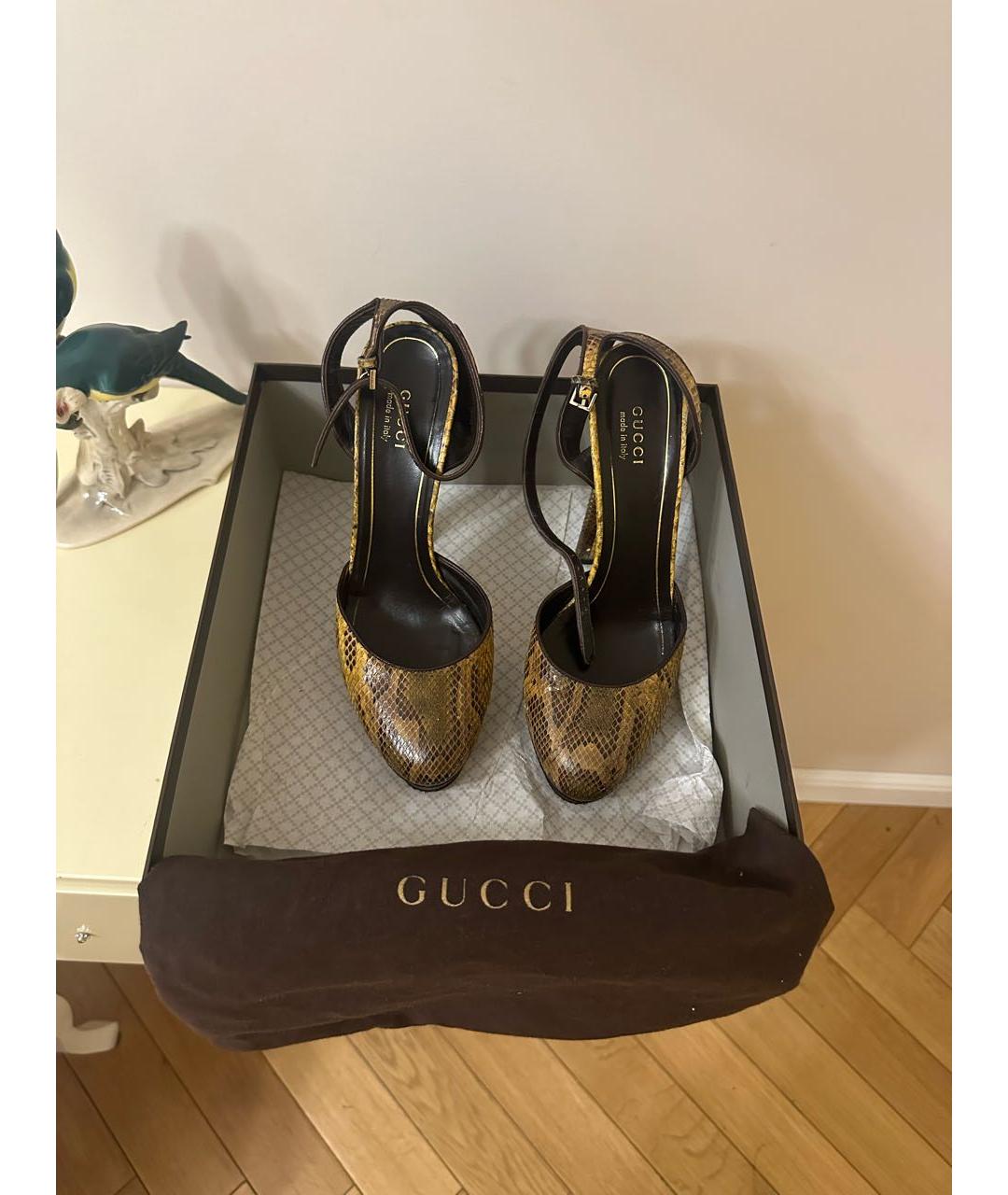 GUCCI Мульти туфли из экзотической кожи, фото 5