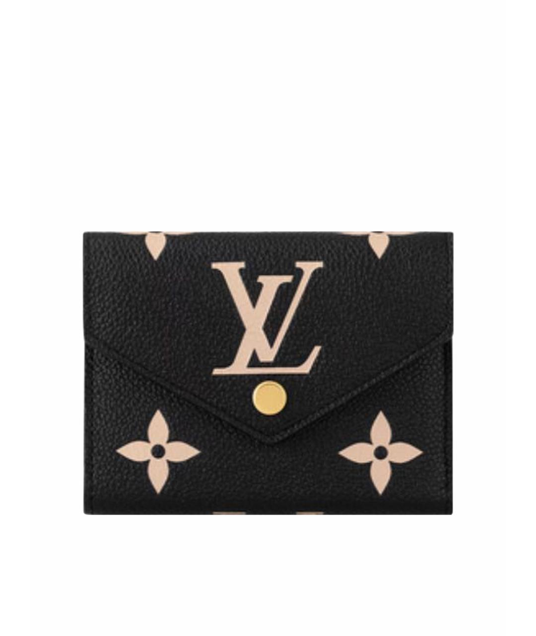 LOUIS VUITTON Черный кожаный кошелек, фото 1