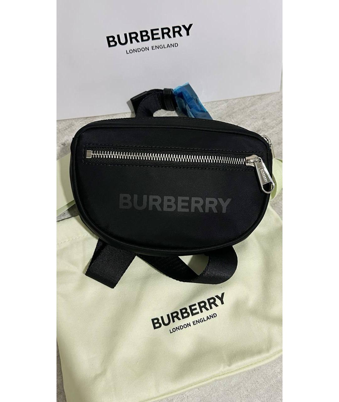 BURBERRY Черная поясная сумка, фото 5