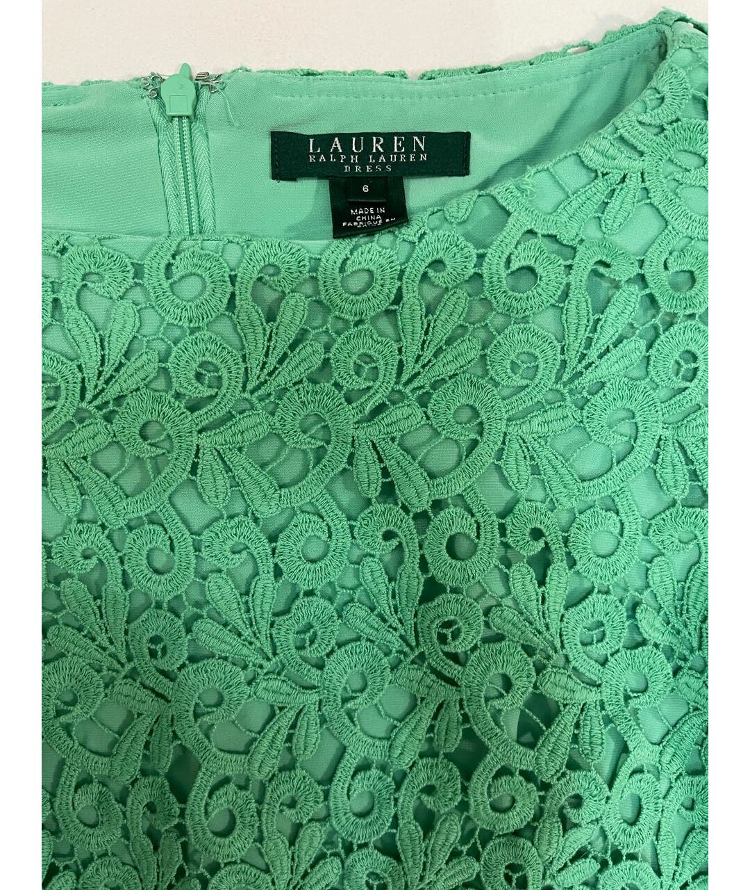 RALPH LAUREN Зеленые хлопко-эластановое повседневное платье, фото 7