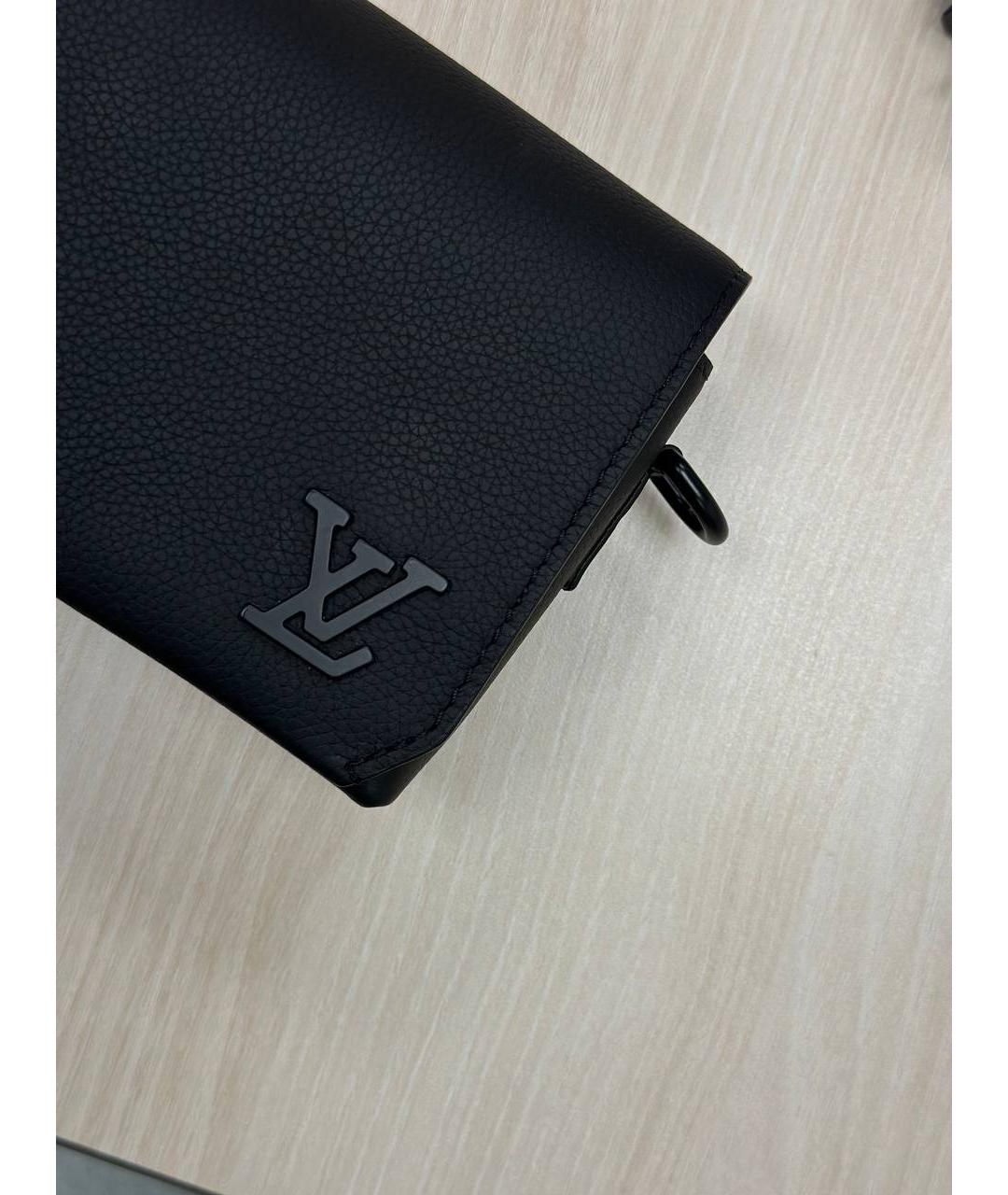 LOUIS VUITTON Черная кожаная сумка на плечо, фото 2