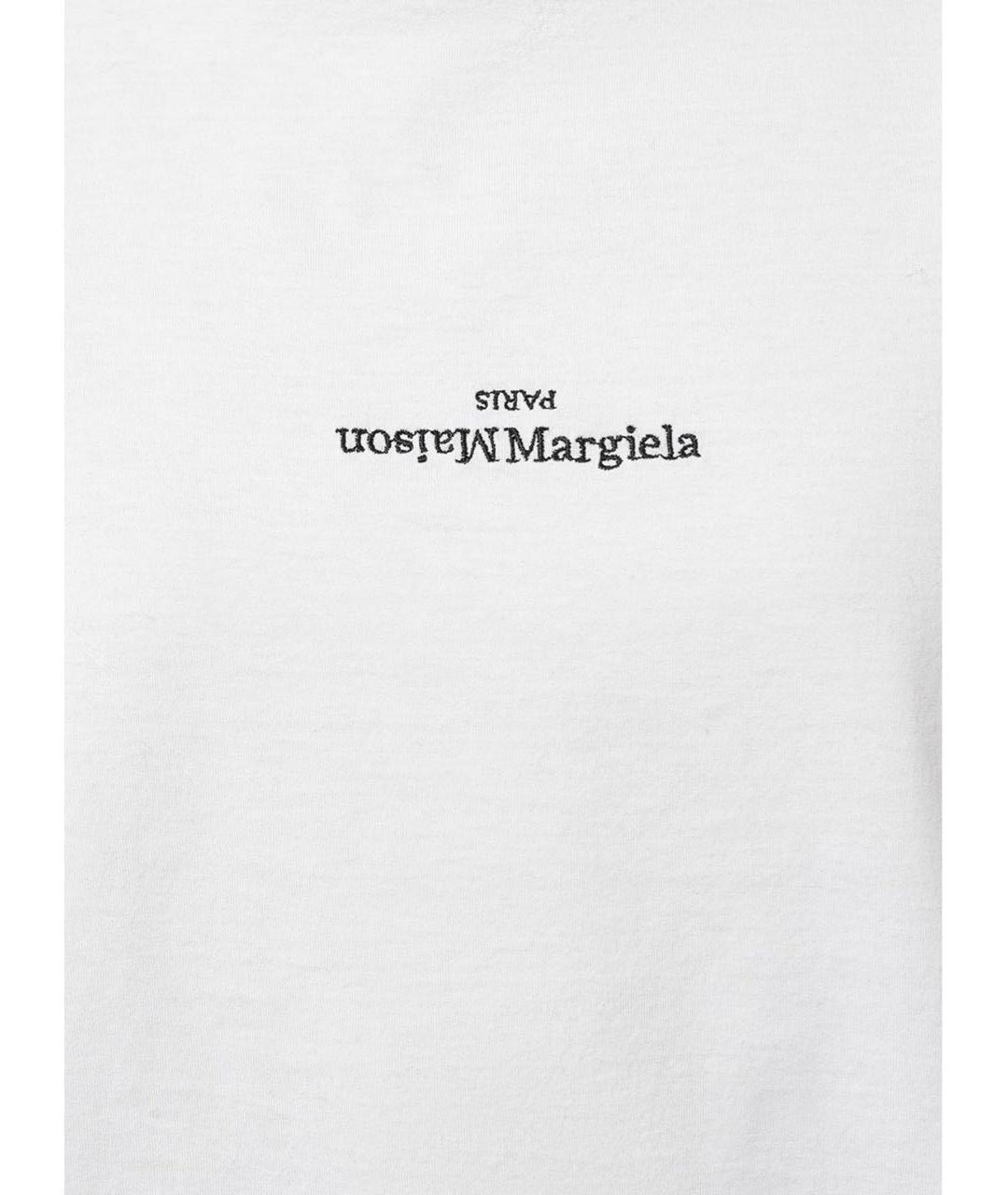 MAISON MARGIELA Белая хлопковая футболка, фото 3