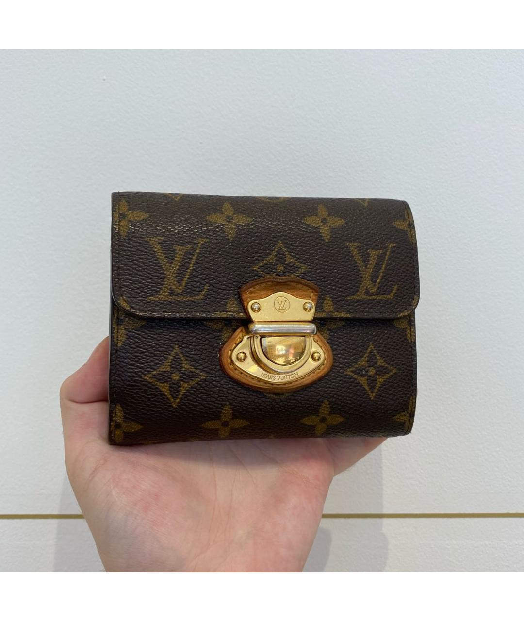 LOUIS VUITTON Коричневый кошелек, фото 6