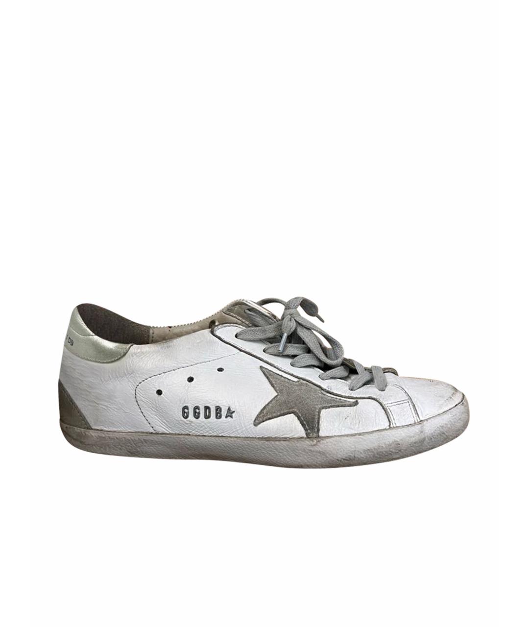 GOLDEN GOOSE DELUXE BRAND Белые кожаные кеды, фото 1