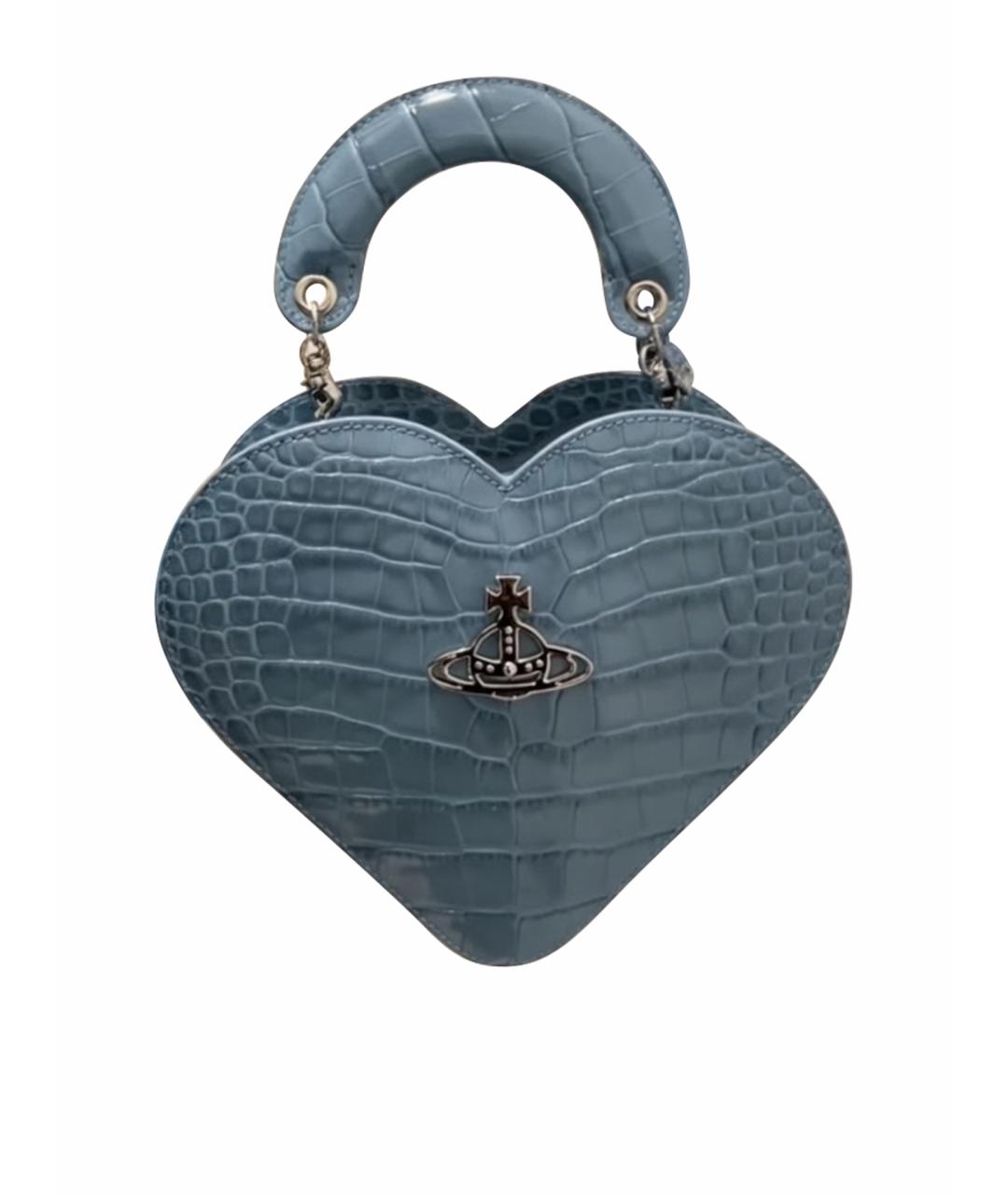 VIVIENNE WESTWOOD Голубая сумка на плечо из экзотической кожи, фото 1