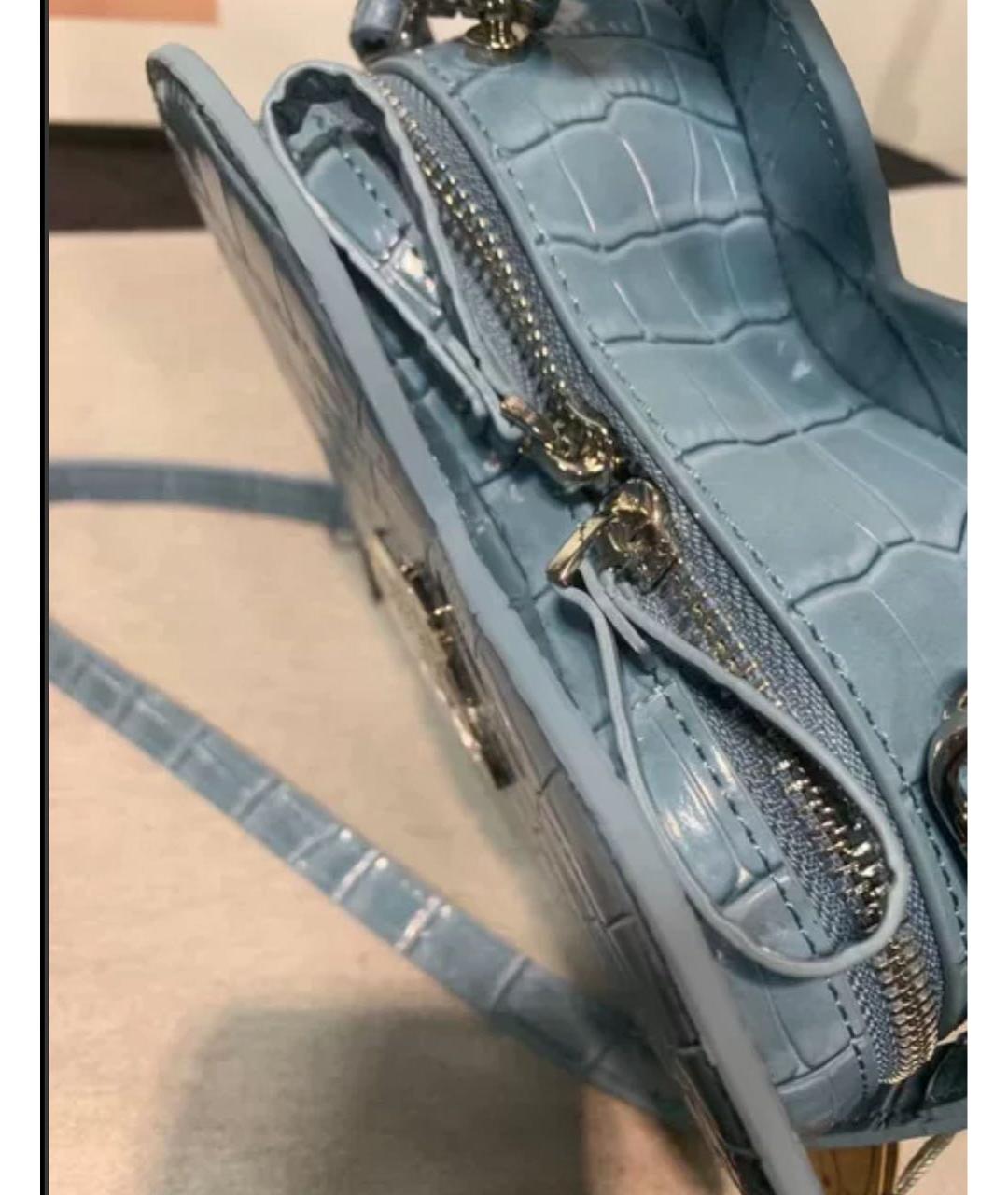 VIVIENNE WESTWOOD Голубая сумка на плечо из экзотической кожи, фото 5