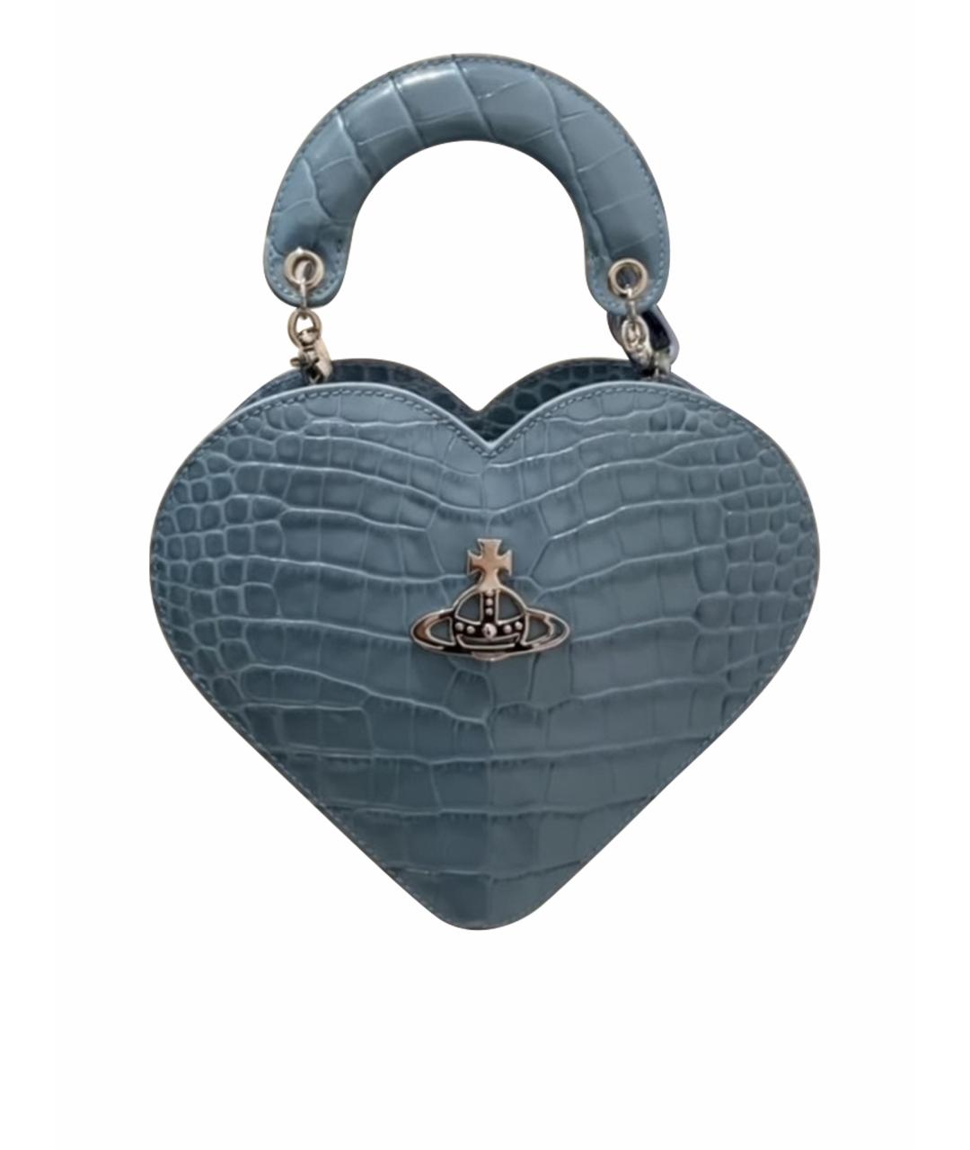 VIVIENNE WESTWOOD Голубая сумка на плечо из экзотической кожи, фото 9