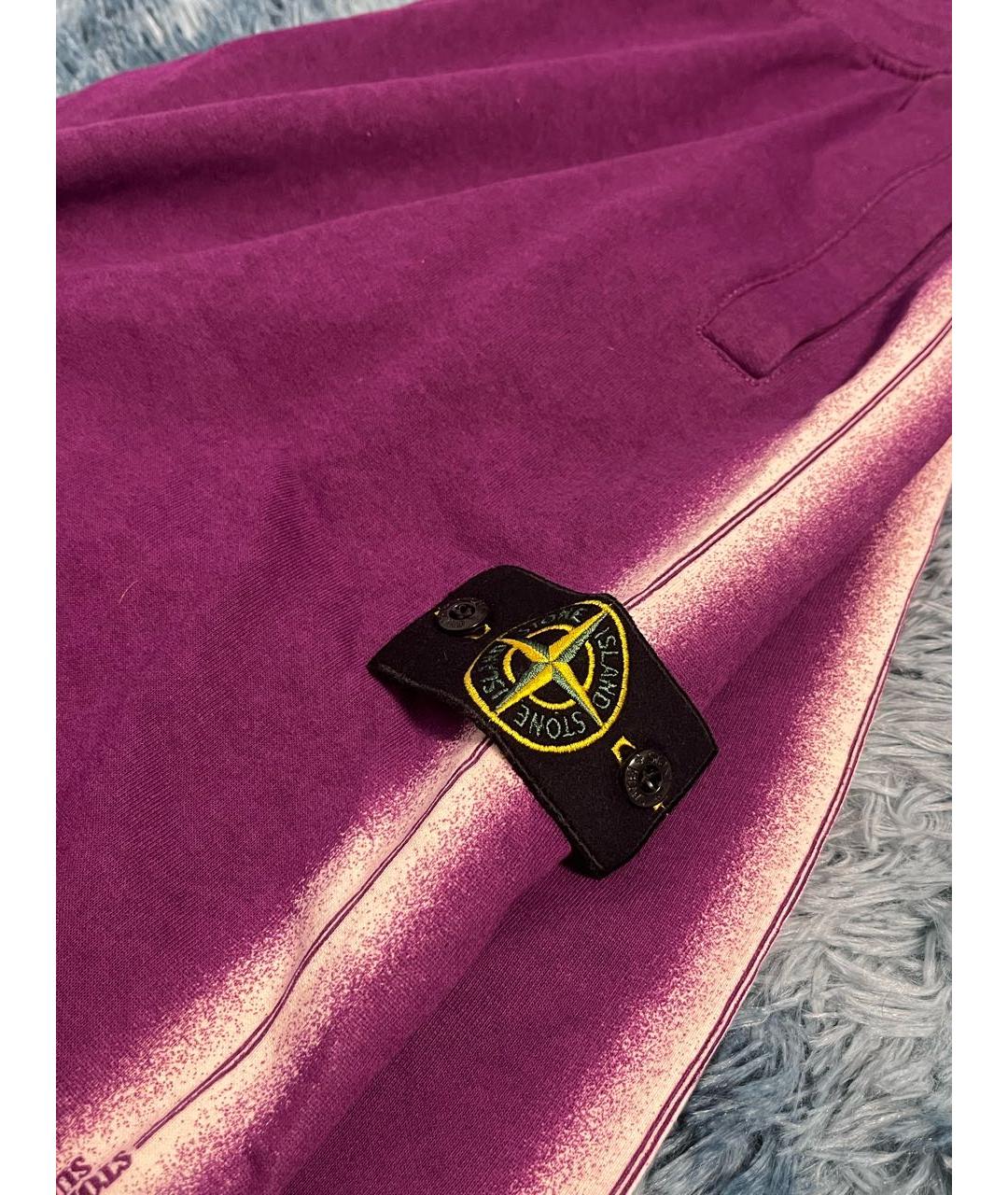 STONE ISLAND Фиолетовые повседневные брюки, фото 4