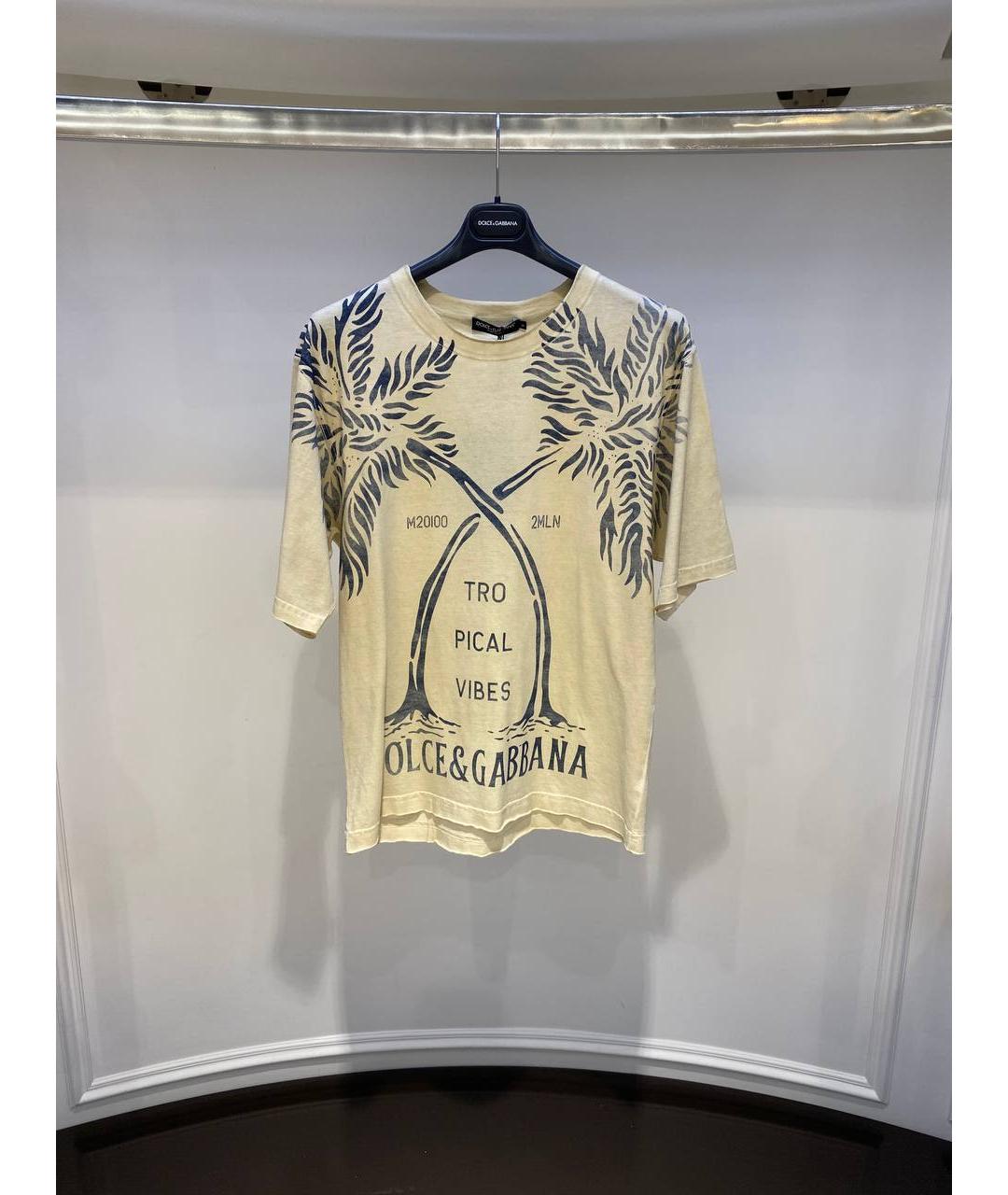 DOLCE&GABBANA Бежевая футболка, фото 3