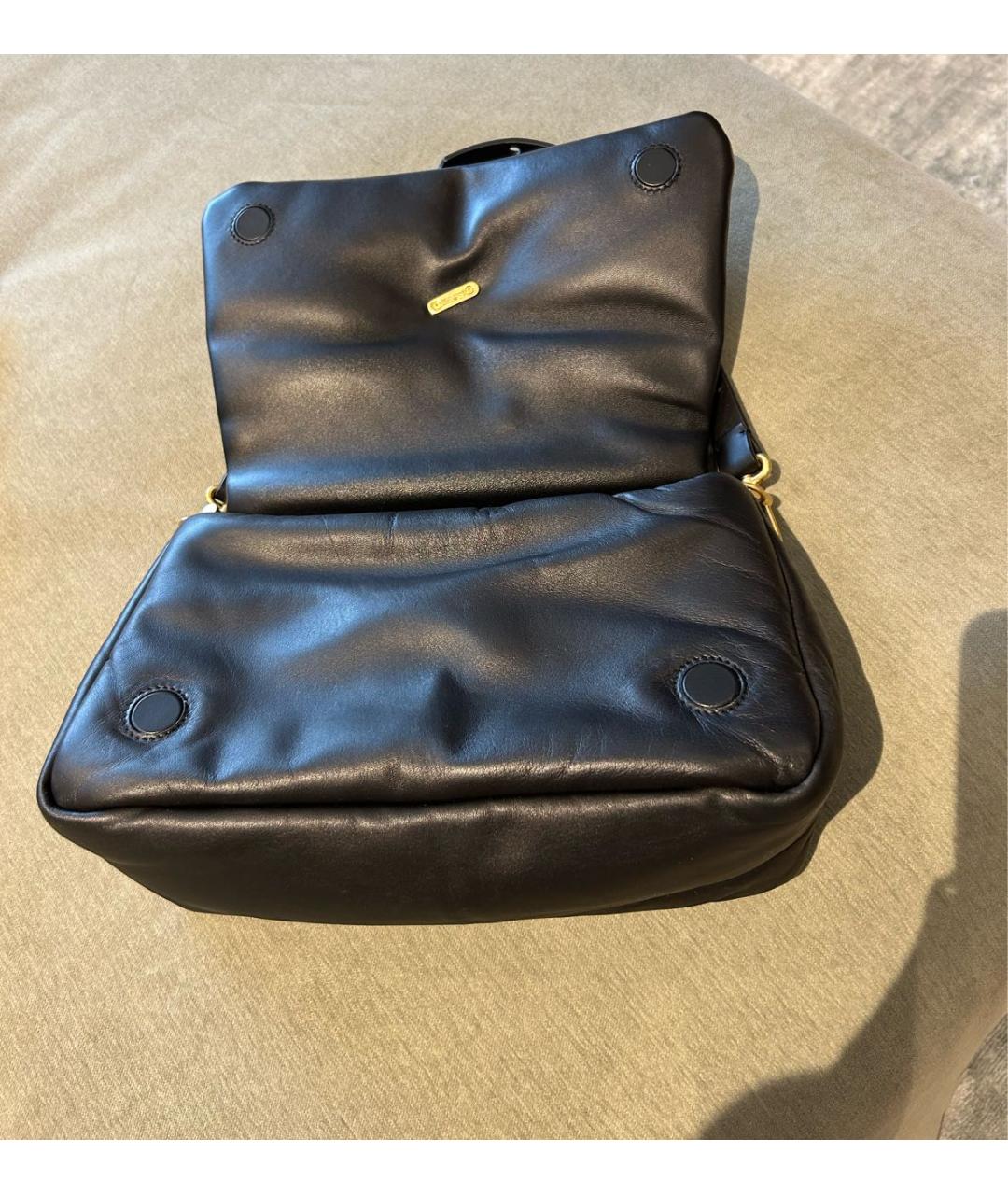 OFF-WHITE Черная кожаная сумка через плечо, фото 3