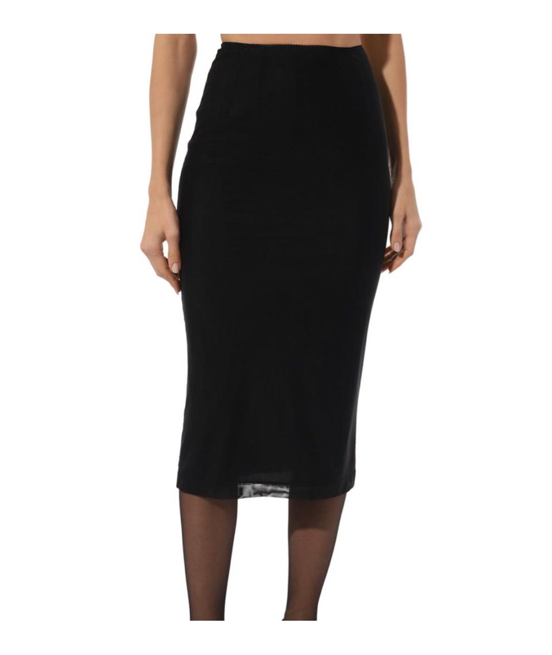 DOLCE&GABBANA Черная юбка миди, фото 6