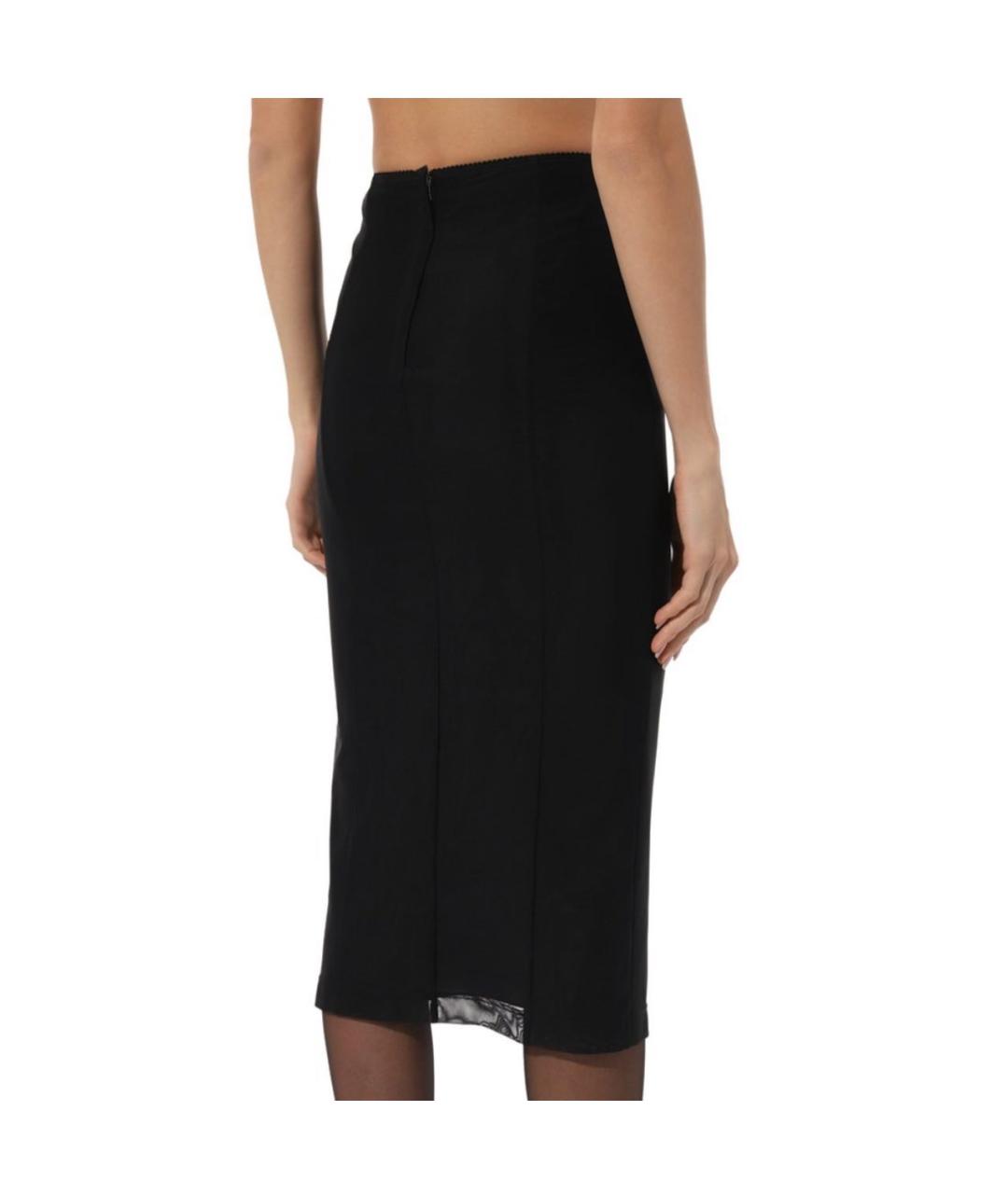 DOLCE&GABBANA Черная юбка миди, фото 2