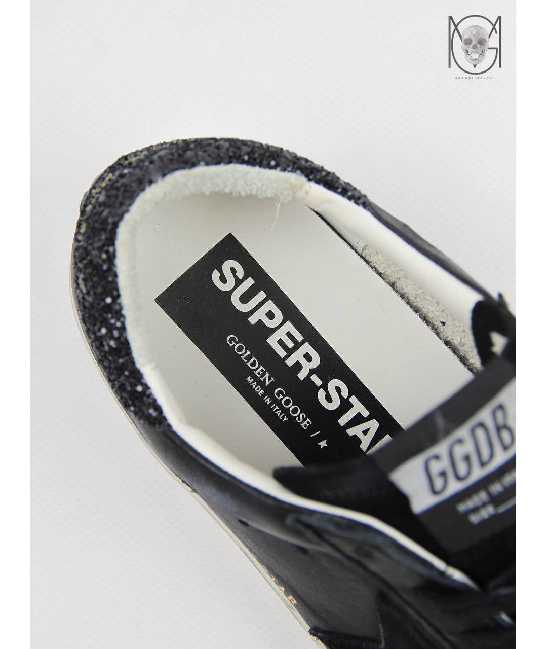 GOLDEN GOOSE DELUXE BRAND Черные кожаные кроссовки, фото 3