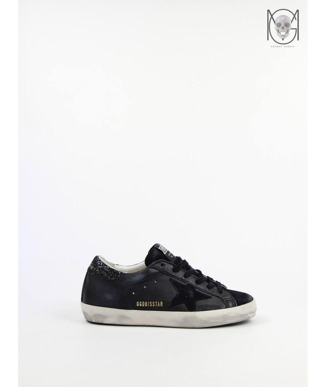 GOLDEN GOOSE DELUXE BRAND Черные кожаные кроссовки, фото 8