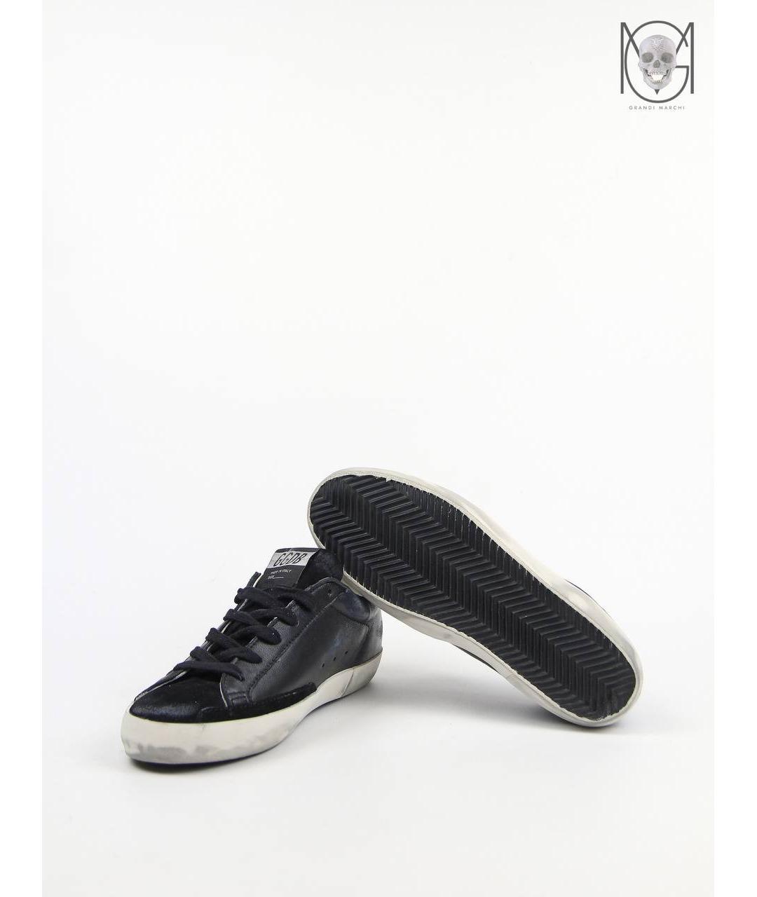 GOLDEN GOOSE DELUXE BRAND Черные кожаные кроссовки, фото 5