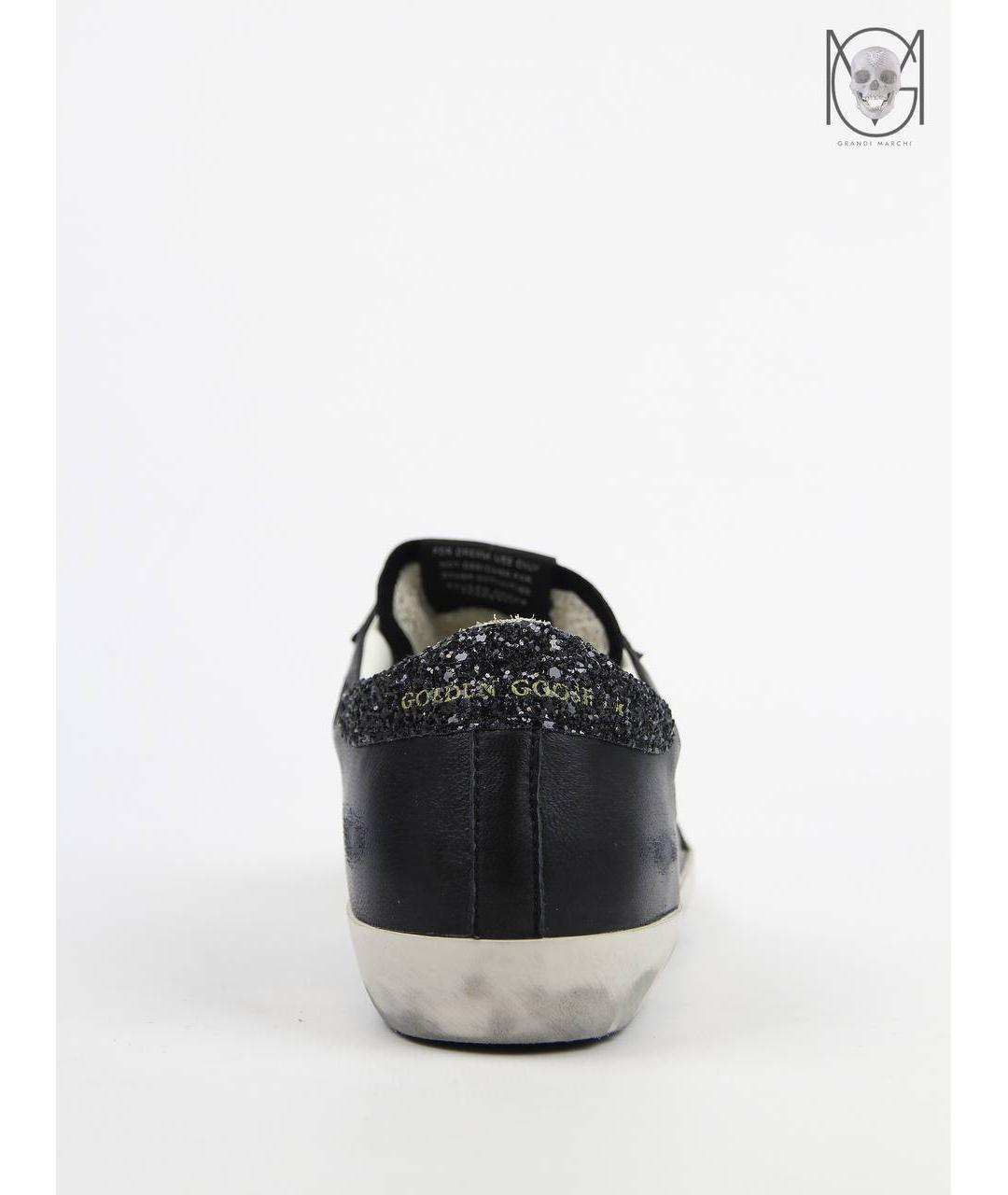 GOLDEN GOOSE DELUXE BRAND Черные кожаные кроссовки, фото 4