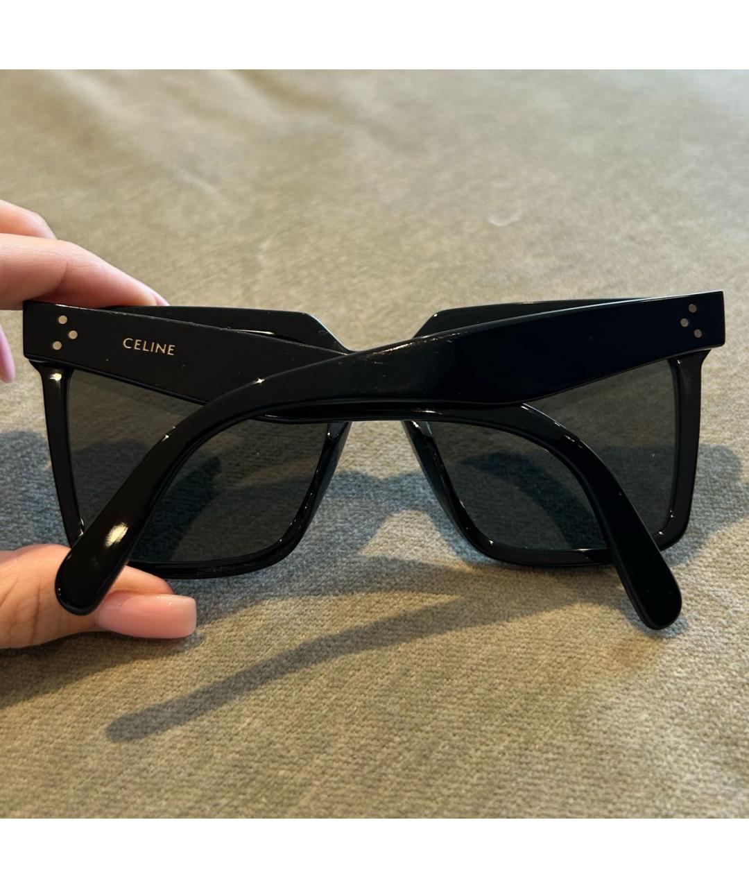 CELINE Черные пластиковые солнцезащитные очки, фото 2