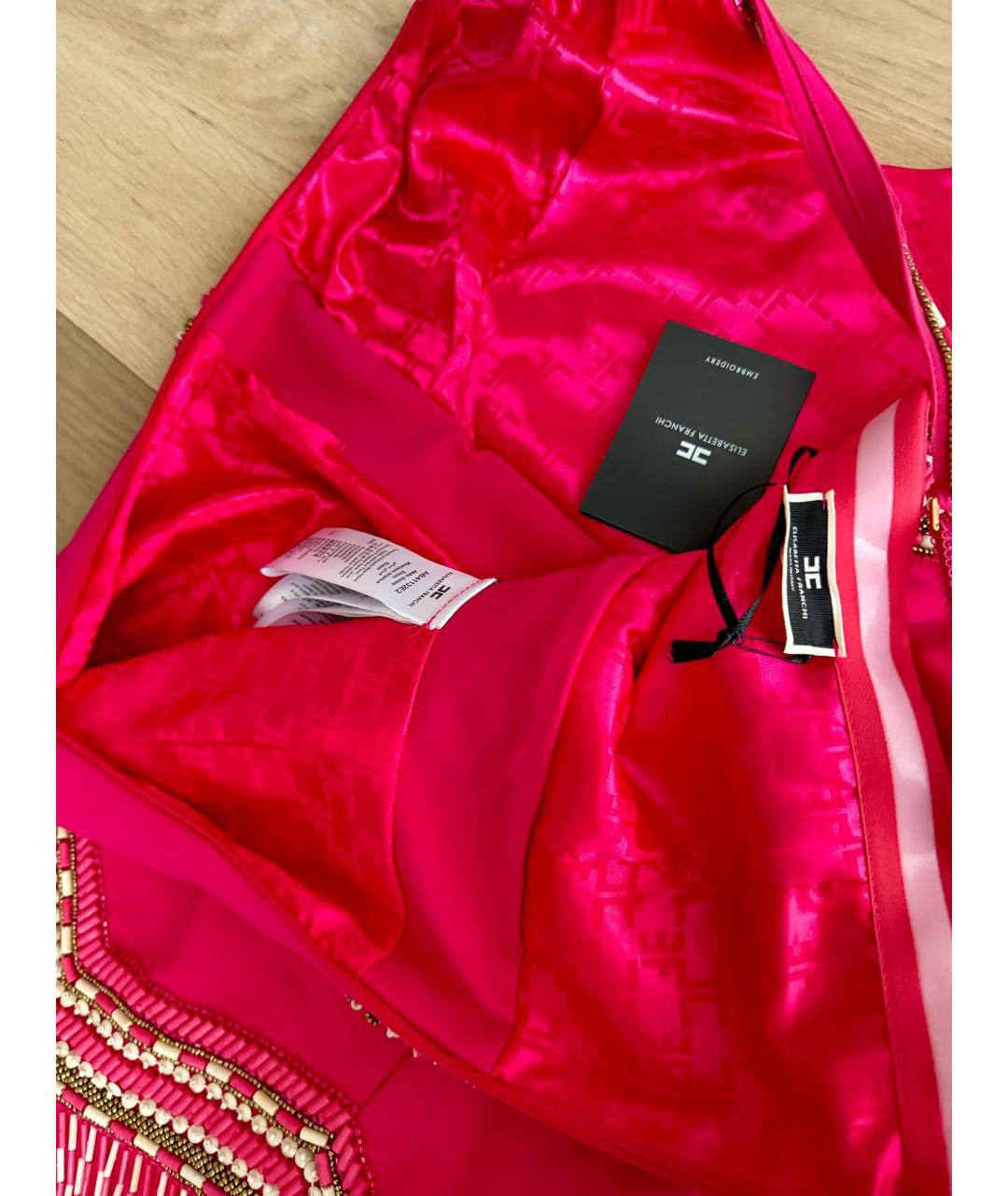 ELISABETTA FRANCHI Фуксия коктейльное платье, фото 6