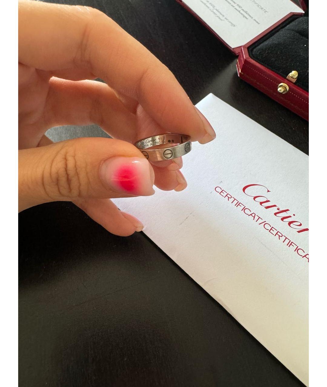 CARTIER Серебряное кольцо из белого золота, фото 3