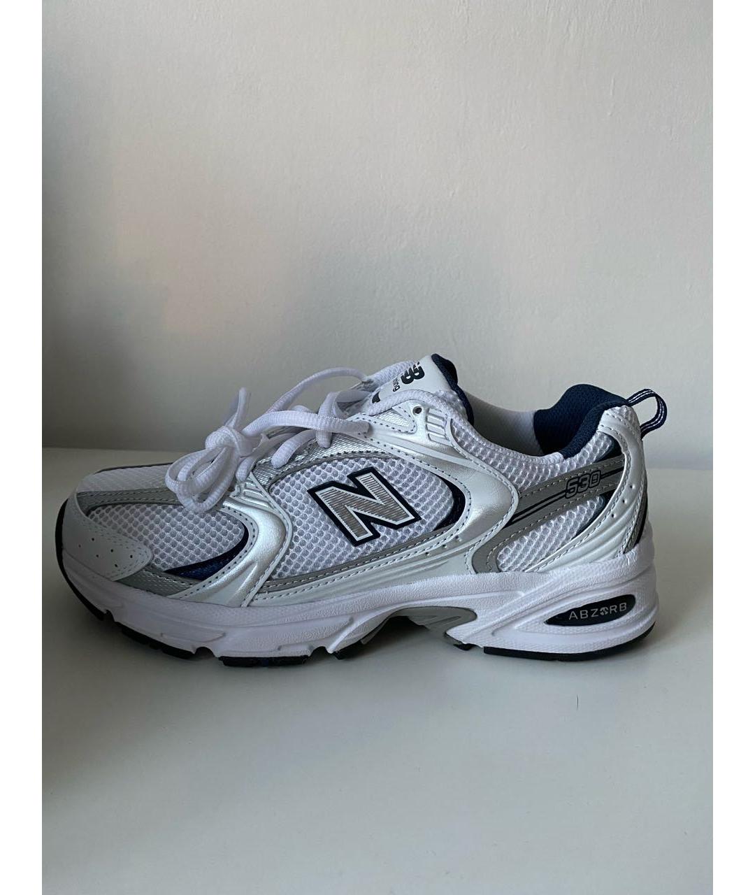 NEW BALANCE Темно-синие текстильные кроссовки, фото 4