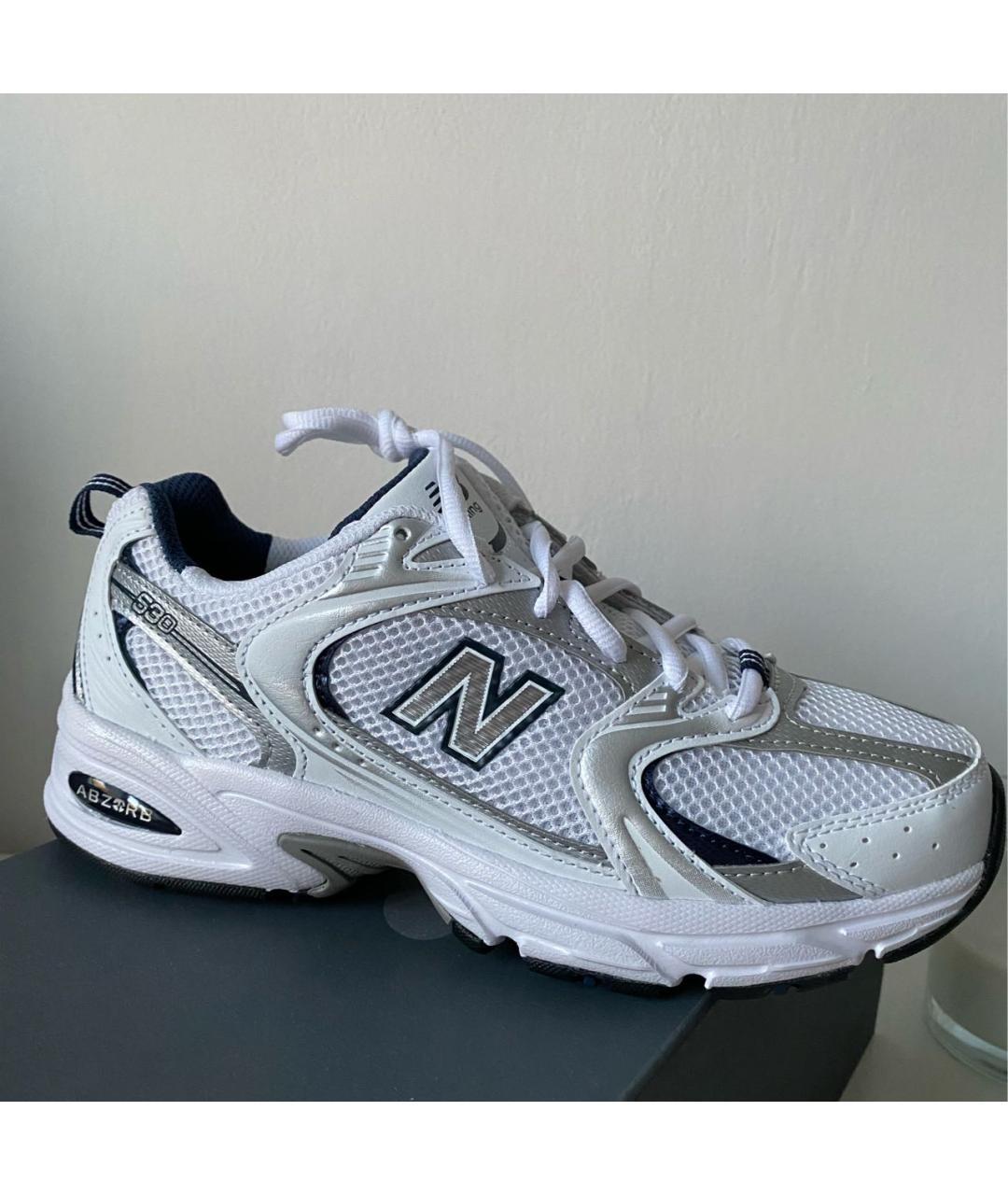 NEW BALANCE Темно-синие текстильные кроссовки, фото 7