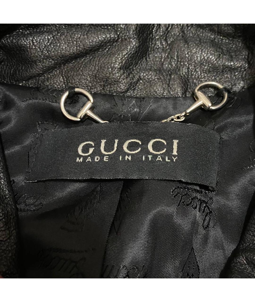 GUCCI Черная кожаная куртка, фото 6