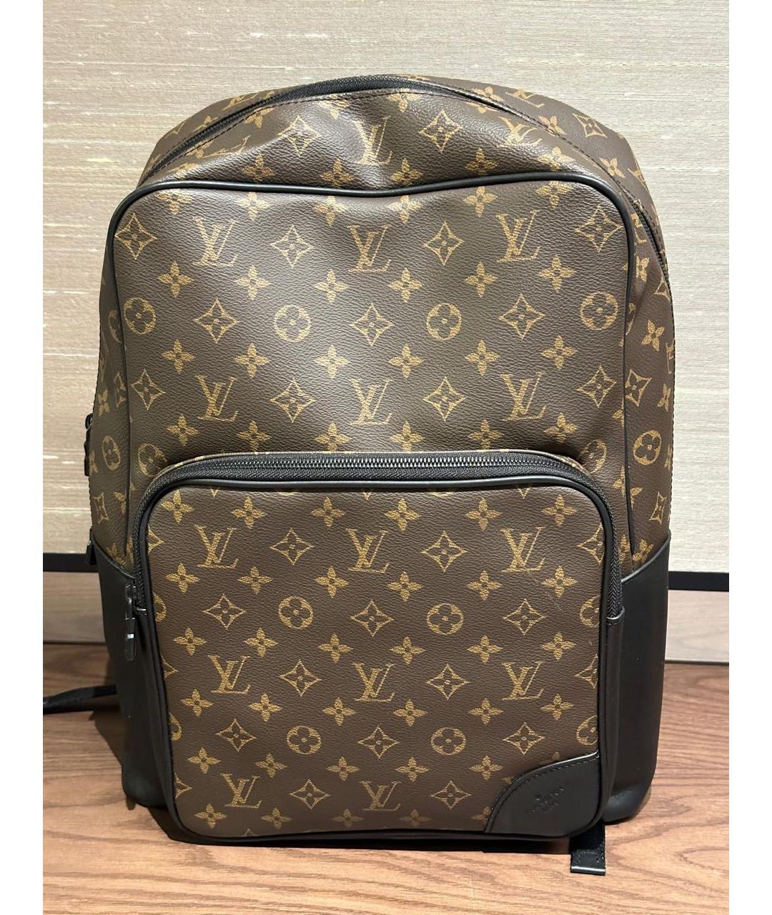 LOUIS VUITTON Коричневый кожаный рюкзак, фото 9