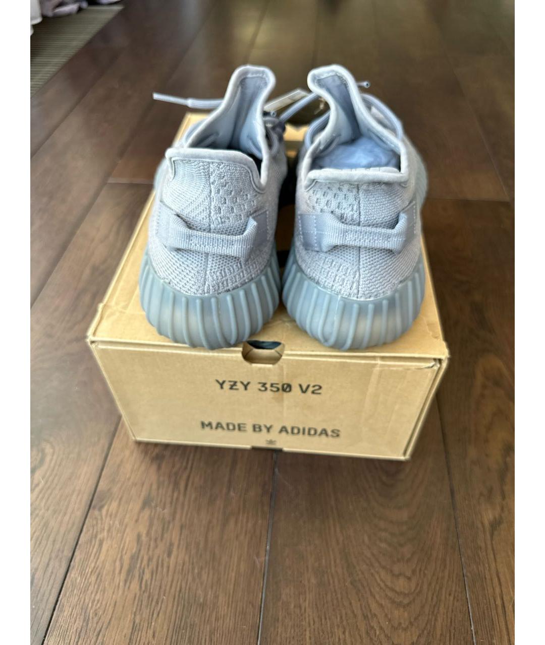 ADIDAS YEEZY Серые текстильные низкие кроссовки / кеды, фото 4