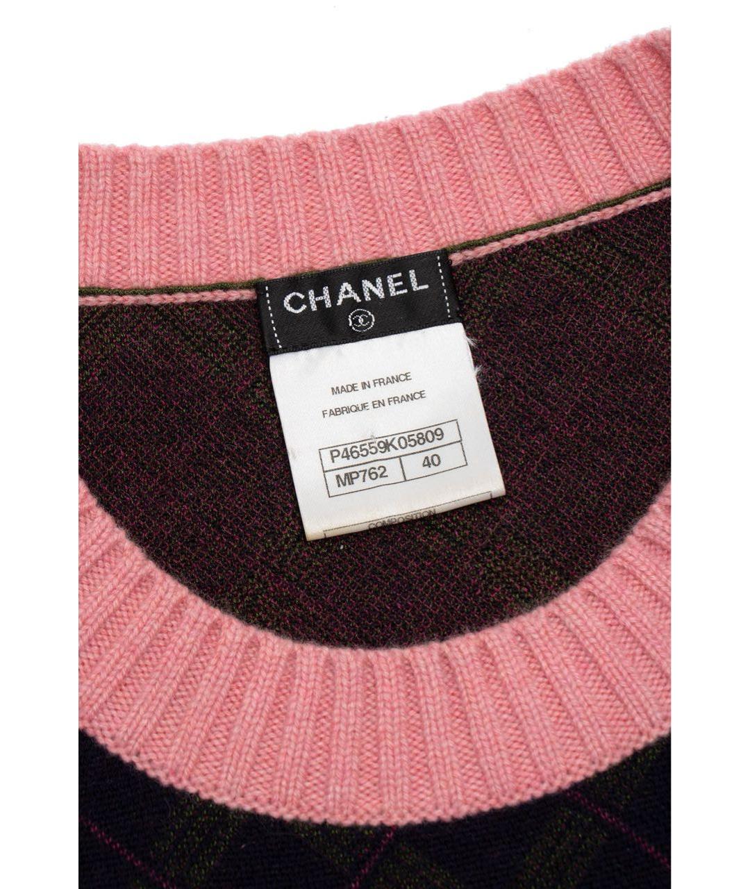 CHANEL Мульти кашемировое повседневное платье, фото 2